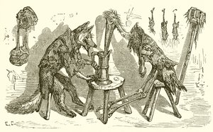 La volpe e la cicogna da Ernest Henry Griset