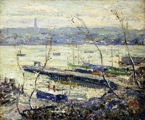 Sul fiume Hudson da Ernest Lawson