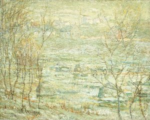 Paesaggio Primaverile, Fiume Harlem da Ernest Lawson