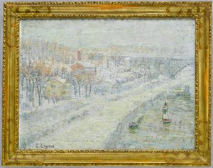 Paesaggio invernale: Ponte di Washington, c.1907-10 da Ernest Lawson