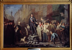 Alphonse Baudin (1811-1851) sulla barricata del faubourg Saint Antoine il 3 dicembre 1851 da Ernest Louis Pichio