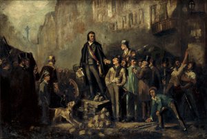 Alphonse Baudin (1811-51) sulla barricata di Faubourg Saint-Antoine, 3 dicembre da Ernest Louis Pichio