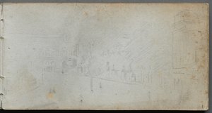Taccuino, pagina 01: Scena di strada, 1905-10 da Jean Louis Ernest Meissonier