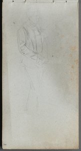 Taccuino, pagina 03: Studio di figura da Jean Louis Ernest Meissonier