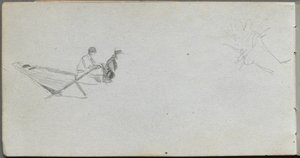 Taccuino, pagina 04: Figure in una barca da Jean Louis Ernest Meissonier