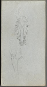 Taccuino degli schizzi, pagina 09: Studio di un cavallo da Ernest Meissonier