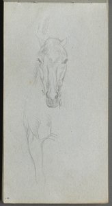 Taccuino, pagina 09: Studio di un Cavallo da Jean Louis Ernest Meissonier