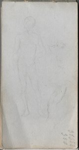 Taccuino, pagina 100: Figura Nuda, Profilo da Jean Louis Ernest Meissonier