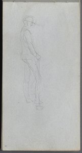 Quaderno di schizzi, pagina 11: Figura di profilo