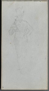 Taccuino degli schizzi, pagina 15: Studio di un soldato da Ernest Meissonier