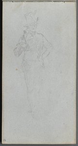 Taccuino, pagina 15: Studio di un soldato da Jean Louis Ernest Meissonier