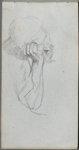 Quaderno degli schizzi, pagina 16: Figura malinconica da Ernest Meissonier