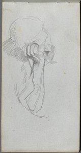 Taccuino, pagina 16: Figura Melanconica da Jean Louis Ernest Meissonier