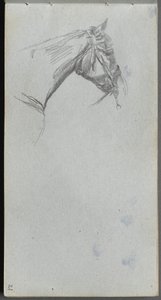 Taccuino degli schizzi, pagina 21: studio di un cavallo da Ernest Meissonier