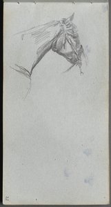 Taccuino, pagina 21: Studio di un cavallo da Jean Louis Ernest Meissonier