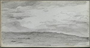 Quaderno degli schizzi, pagina 34: Studio di paesaggio da Ernest Meissonier