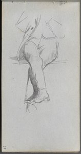 Studio di figura, gambe incrociate da Jean Louis Ernest Meissonier