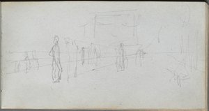 Quaderno degli schizzi, pagina 40: Studio prospettico da Ernest Meissonier