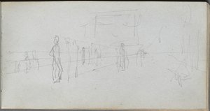 Taccuino, pagina 40: Studio prospettico da Jean Louis Ernest Meissonier