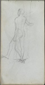 Taccuino, pagina 60: Studio di nudo maschile da Jean Louis Ernest Meissonier