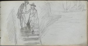 Taccuino, pagina 64: Figure su una scala da Ernest Meissonier