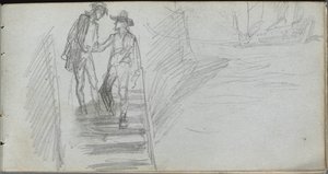 Taccuino, pagina 64: Figure su una scala da Jean Louis Ernest Meissonier