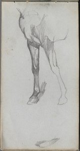 Taccuino, pagina 66: Studio di un cavallo da Ernest Meissonier