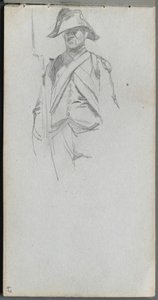 Quaderno di schizzi, pagina 67: Studio di un soldato