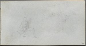 Quaderno di schizzi, pagina 77: Studio di figura da Ernest Meissonier