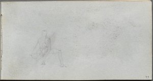 Taccuino, pagina 77: Studio di figura da Jean Louis Ernest Meissonier
