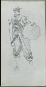 Taccuino, pagina 79: Soldato con tamburo da Ernest Meissonier
