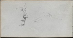 Taccuino degli schizzi, pagina 80: Studio di volti da Ernest Meissonier