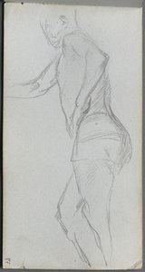 Taccuino, pagina 87: Studio di figura da Jean Louis Ernest Meissonier