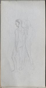 Taccuino, pagina 92: Due nudi da Jean Louis Ernest Meissonier