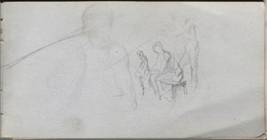 Quaderno di schizzi, pagina 98: Studio di figure da Ernest Meissonier
