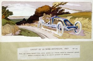 Circuito della Seine-Inférieure, Szisz su auto Renault Frères, arrivato primo ai box, secondo nella classifica generale, perdendo il primo posto solo sei minuti dal vincitore da Ernest Montaut