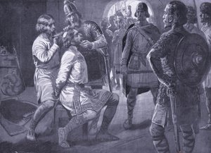 Ceowulf, Re di Northumbria, rasato con la forza AD731 da Ernest Prater
