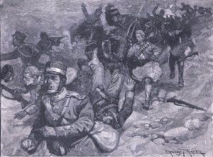 Fuga dei Greci a Larissa, illustrazione da Cassells History of England, 1900 da Ernest Prater