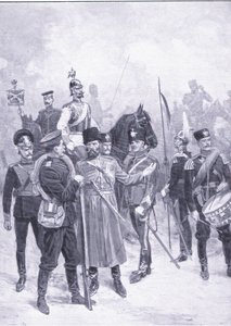 Tipi di soldati russi, illustrazione da Cassells History of the Russo-Japanese War Vol 1, c.1900 da Ernest Prater