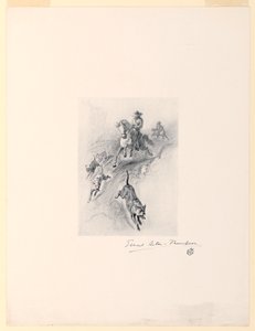 Tannery, con i Suoi Cani, Arrivò Galoppando nel Canyon da Ernest Thompson Seton
