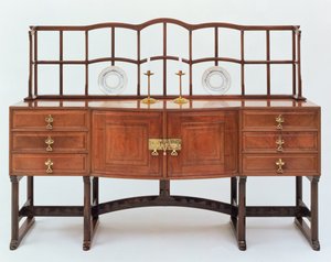 Credenza con supporto per piatti da Ernest William Gimson