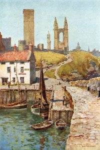 Rovine della cattedrale, St. Andrews, dal porto da Ernest William Haslehust