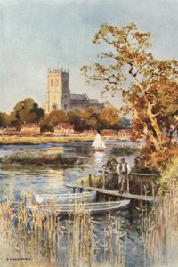Christchurch Priory da Wick Ferry da Ernest William Haslehust