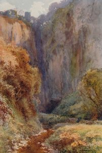Gola della Caverna di Peak, Castleton (litografia a colori) da Ernest William Haslehust