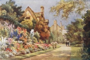 I cottage, giardini del Worcester College da Ernest William Haslehust