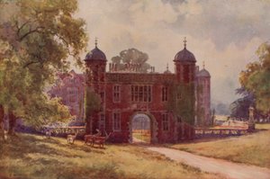 Il portale, Charlecote (litografia a colori)
