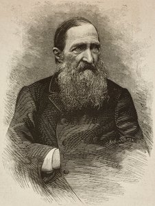 Poeta Jozef Ignacy Kraszewski (1812-1887) a Ginevra il 19 marzo, incisione di Ernesto Mancastroppa da foto di Romarolo, da L
