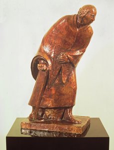 Vecchia donna con un bastone da passeggio, 1913