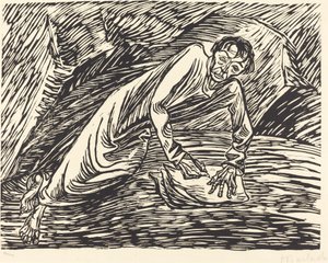 Il Profeta Scrivente (San Giovanni a Patmos) da Ernst Barlach