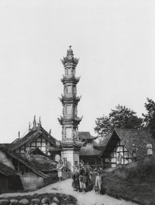 Kiungchou, Szechuan, Villaggio da Ernst Boerschmann